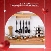 Emsan All In 15 Parça Servis Gereçli Çelik Tencere Seti